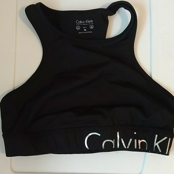 calvin klein high neck sports bra